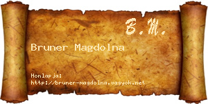 Bruner Magdolna névjegykártya