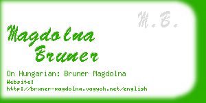 magdolna bruner business card